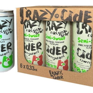 Сидр яблучний сухий Crazy Cider. Ціна за банку 0,33 л